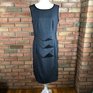 Alfani Sleeveless Grey Dress with Geometric Detail